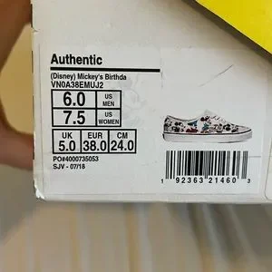 Vans Shoes Limited Edition Disney X Vans Mickey Birthday Shoes